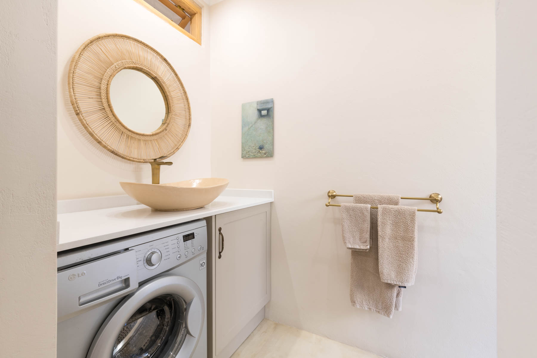 Bathroom with washing machine