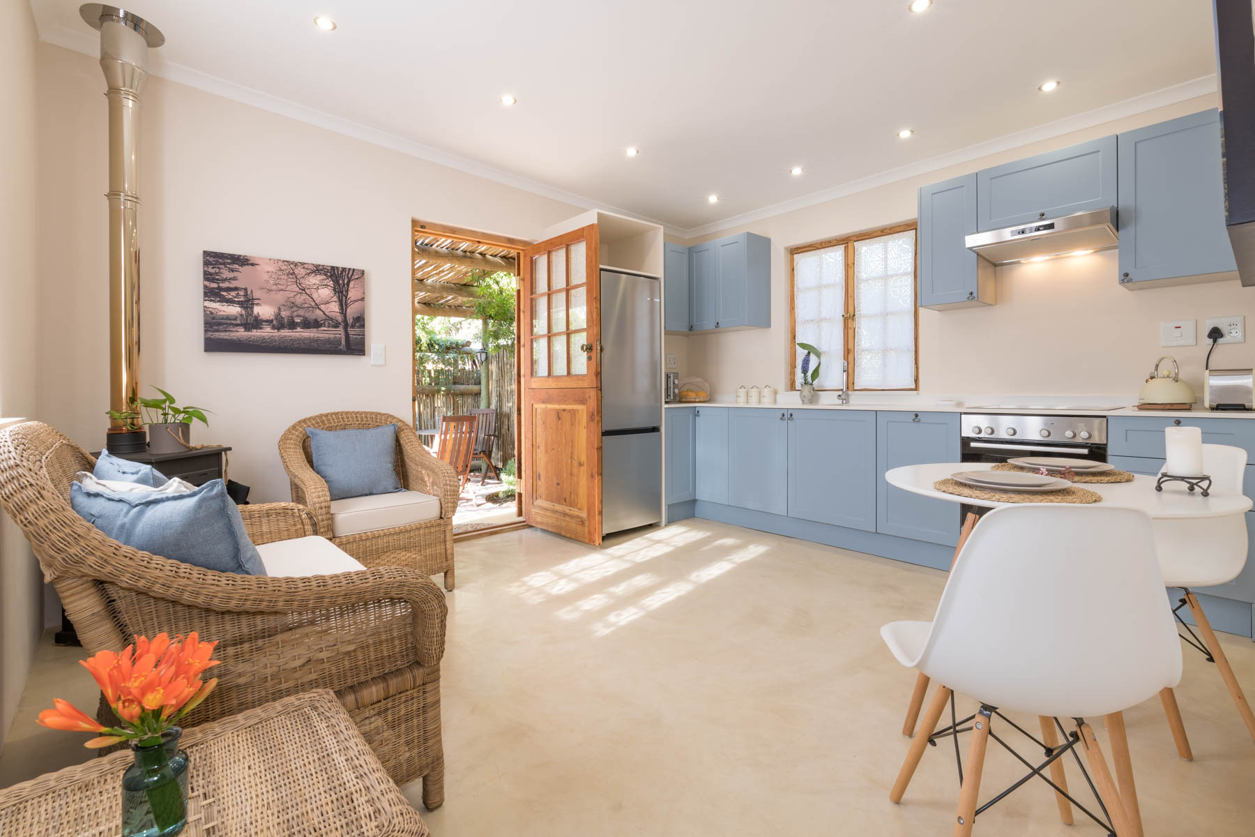 Kitchen and living area