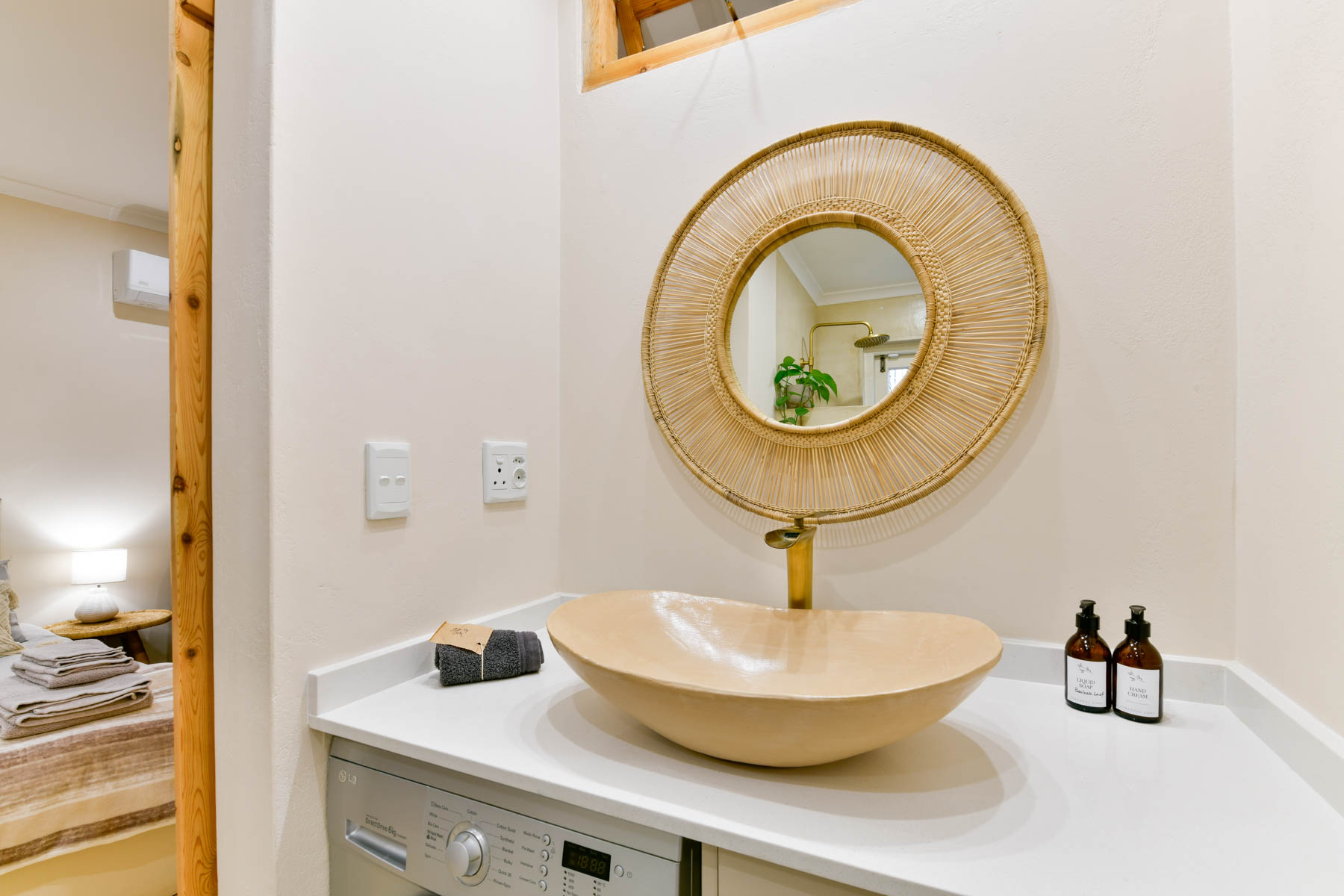 Bathroom with washing machine