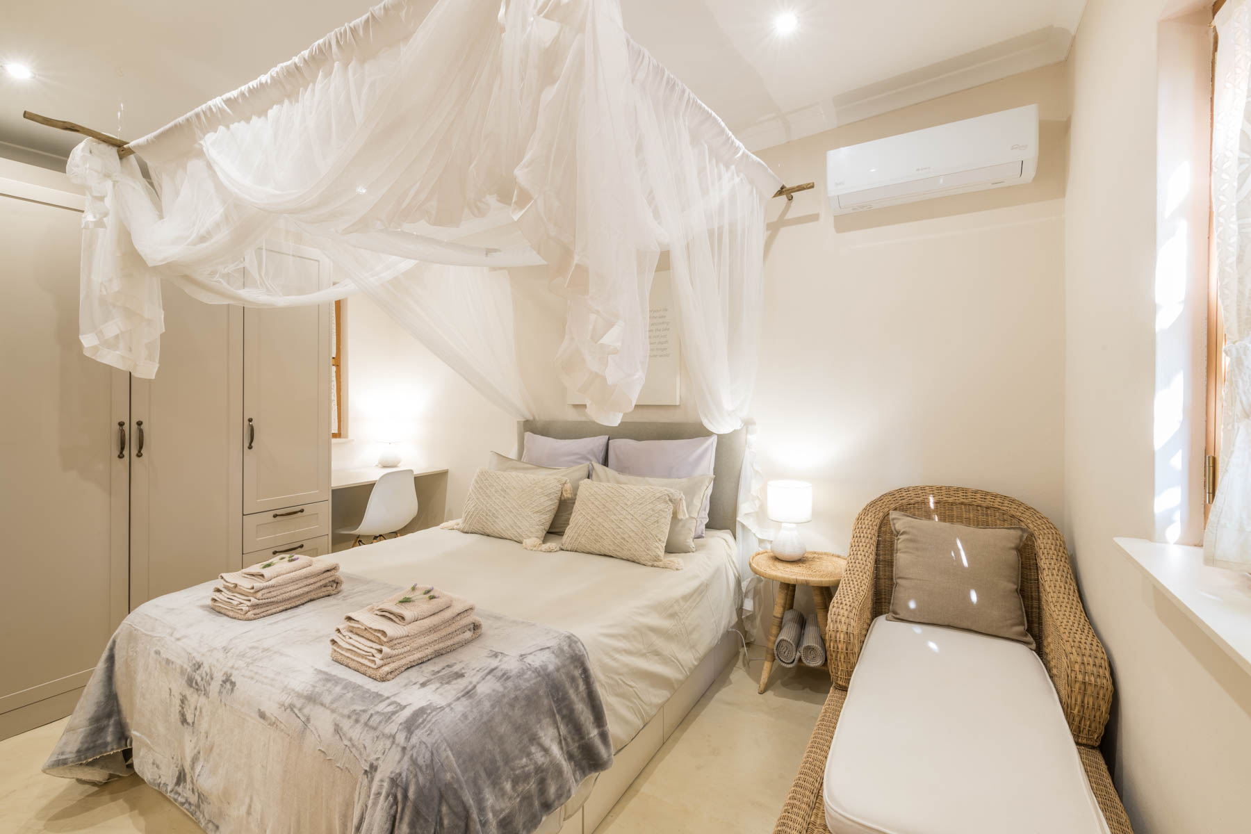 Bedroom with air conditioning