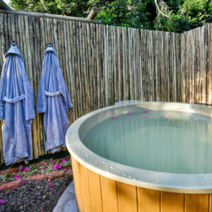 Wood fire hot tub and Plunge pool